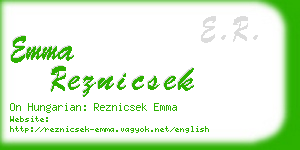 emma reznicsek business card